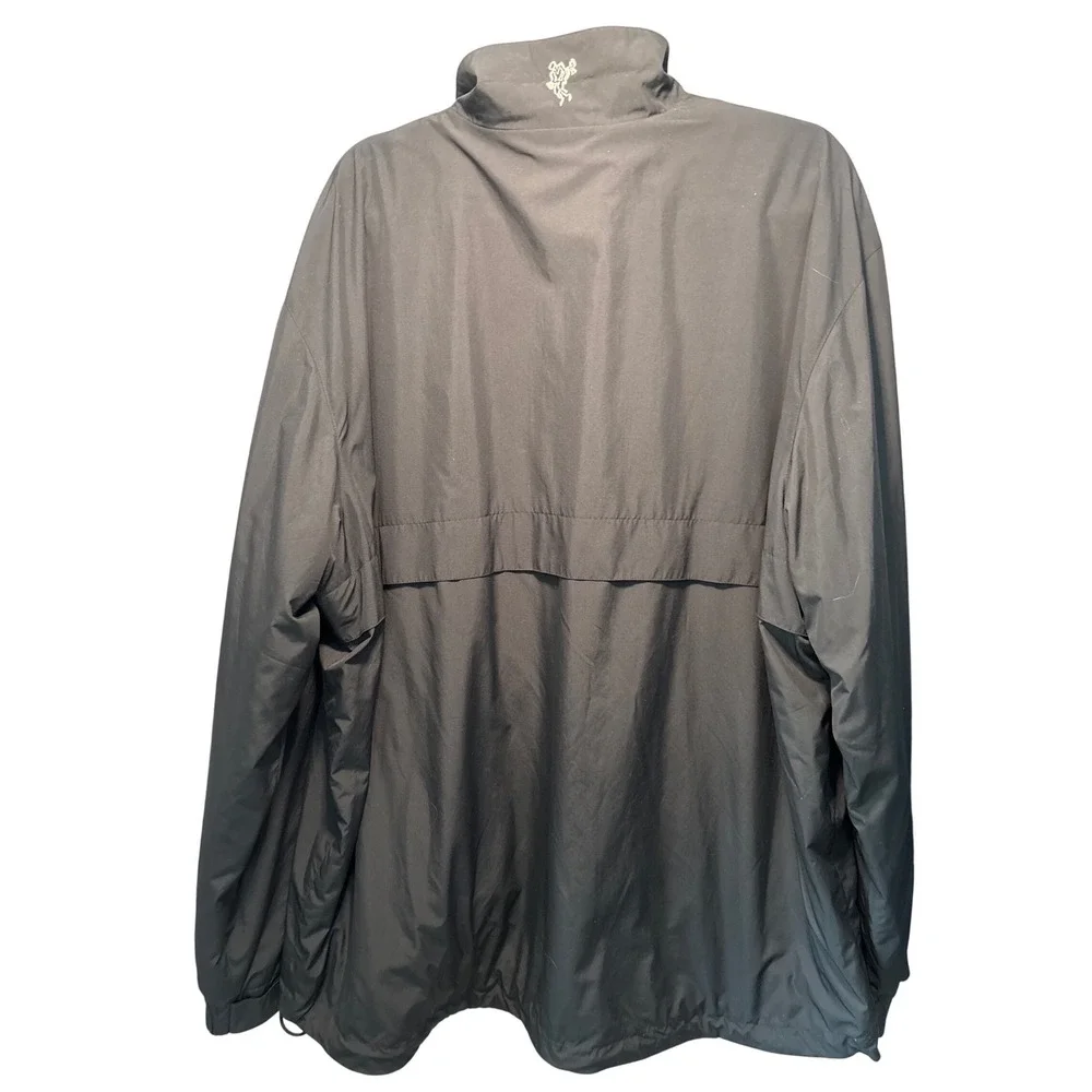 Ashworth Mens XL Black Water‎ Resistant Fleece Lined Golf Windbreaker Jacket